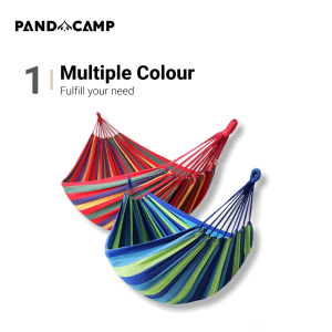 Canvas Hammock Rainbow Outdoor Camping Swing Portable Buaian Gantung Tidur Relax Chair Hanging Bed