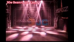 90W Moving Head Light 4 in 1 Beads Beam+Laser Light with DMX Control for Home Dance/Wedding/Party/Bar/Disco Show