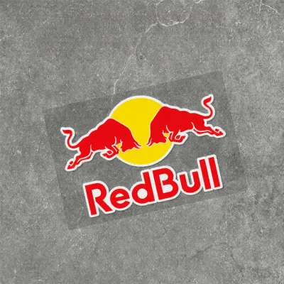 BERUIXER | Reflective RedBull Car and Motorcycle Sticker Waterproof Durable Vinyl Decal for Car Bumper Hood Windshield Custom Design JDM Style High Visibility