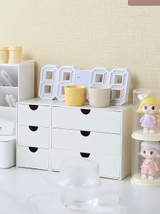 S/M/L Blind Box Storage Box Single Doll Display Storage Box Dustproof Transparent Hand Made Model Organizer with Ladder