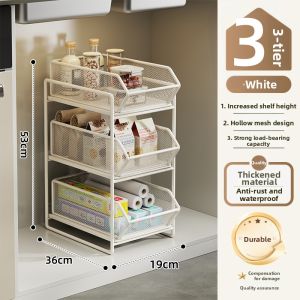 evesigar | Pull-Out Kitchen Storage Drawer Multilevel Organizer