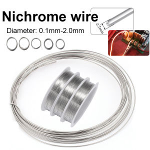 1pcs diameter 0.1-2.0mm nichrome wire cutting foam resistance wire heating nichrome alloy heating wire heating wire length 1-10M