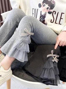 Girls Cake-Like Flared Pants Spring Autumn Style Childrens Base Layer Pants Outdoor Wear Baby Girls Autumn Clothes