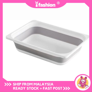 IFASHION 2613 Cross-Border Thickened Folding Washbasin Bucket Household Hangable Basin Besen Lipat Serbaguna Travel