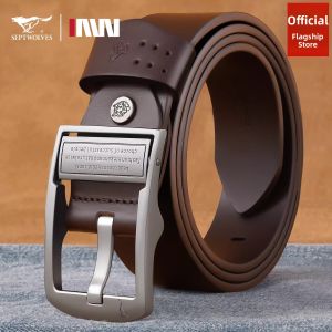 SEPTWOLVES | Automatic Buckle Mens Genuine Leather Belt