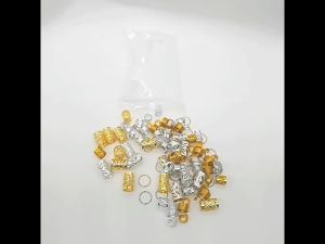 290 PCS Dreadlock Beads Locs Accessories Adjustable Cuffs Braiding Hair Rings Decoration