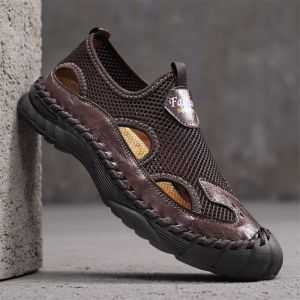 SHIYAN | Men Large Size Breathable Mesh Hole Outdoor Sandals