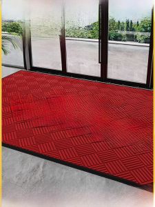 Outdoor Entrance Mat Hotel Front Door Rug Waterproof Non-Slip Commercial Business Use Modern Simple Style PVC Material