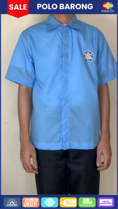 RMT Collection Senior High Polo Barong - Official Light Blue Uniform for Students