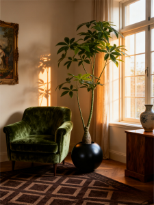 Atmospheric Simulated Pachira Indoor Decor