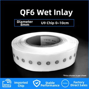High Frequency Long Distance UHF 915Mhz RFID Label for Archives & Books 6C Chip