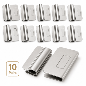10/20 Pairs Magnetic Stainless Steel Curtain Magnets No Drill Light Blocking Curtain Closure Clips Reusable Curtain Gap Fastene