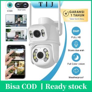 Tommjerry Camera CCTV WiFi Outdoor 6MP Dual Lens 360° PTZ IP Camera WIFI Outdoor Kamera CCTV Waterproof HP Jarak Jauh