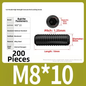 BAIRUITE | High-Strength Nickel-Plated Hexagon Headless Screw