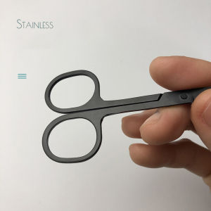 Talao Scissors Manicure Nose Hair Scissors Stainless Steel Nail Makeup Scissor Sharp Round Eyebrow Scissors Black
