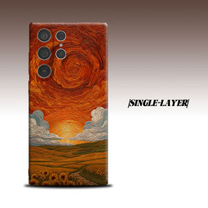 Sunset Sunflower Art Print For Samsung Galaxy S26 S25 S24 A56 A36 Dual Layer Luxury Fashion Full Lens Protective Case