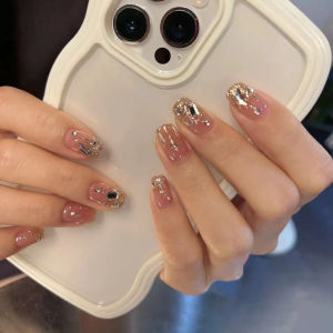 MONLEYTA | Handmade Nail Art Stickers Short Style Autumn Winter Collection Pure Handmade Finished Product For Wearable False Nails