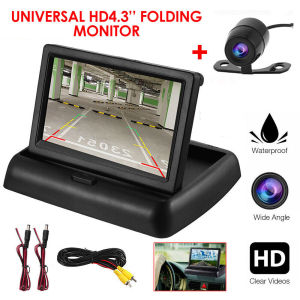 Bileeko 4.3" HD Backup Camera Kit - Easy Install Rear View Monitor for Vehicle Parking