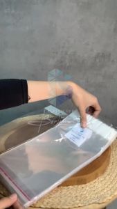 Plastik Display 14x23 Cm Tebal 40 mic isi 100 lembar / Plastik Perlize / Plastik Gantung untuk Kemasan Aksesoris & Snack