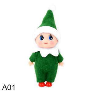 1pc Red Green Kindness Craft Tiny Elf Babies Doll Toy Decor Christmas Mini Baby Elf Dolls For Home New Year Party Ornaments Gift