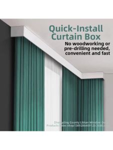 YYBAIO | Dustproof Easy Installation Thick Aluminum Curtain Track Drape Box
