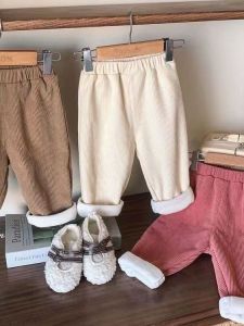 Warm Fleece Corduroy Children Trousers