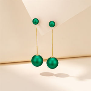 Red Pearl Long Dangle Earrings Womens Pure Silver Unique Fashion Jewelry Elegant Feelings Autumn Winter Ear Drops