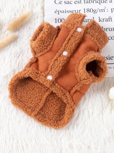 Dog Clothes Autumn and Winter Clothes Traction Fleece-lined Pet Small Size Dogs Teddy Bichon Pomeranian VIP Cat Winter Vest