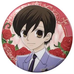58mm Anime Ouran Oran High School Host Club Fujioka Haruhi Kyoya Ootori Cosplay COSTUME Badge Pin SPTE Tinplate Brooch Prop Gilf