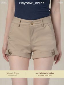 loveheynew | Quần Shorts Dân Dã Kiểu Retro Cạp Thấp Gấu Xếp