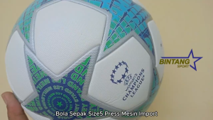 Bola Sepak Size 5 Original Import Model Press Mesin Bola Sepakbola Liga Champion Kualitas Terbaik