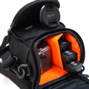 Zve10II Crossbody Camera Bag Suitable for Sony A6400 Canon Fujifilm Panasonic Nikon Photography Bag Nylon Simple Style Shoulder Bag