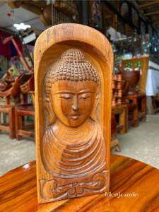 งานแกะสลัก พระพุทธรูปไม้ แกะสลักด้วยไม้สักชิ้นเดียว