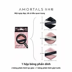 AMORTALS(尔木萄) | AMORTALS Double Sided Air Cushion Blender Beauty Sponge Dual Strap Setting Powder Puff Dry Wet Use Foundation Liquid Concealer