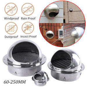 Stainless Steel Wall Ceiling Air Vent Ducting Ventilation Exhaust Grille Cover Outlet Heating Cooling & Vents Cap Waterproof