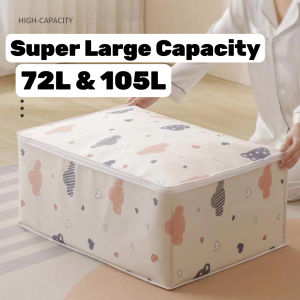 72L/105L EXTRALARGE Foldable Storage Box Blanket Storage Bag 收纳盒 Kotak Simpanan Baju Cloth Storage Box Organizer Box