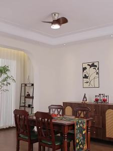 HUIPU ZHAOMING | Vintage Variable Speed Quiet Ceiling Fan Light