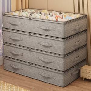 Large Capacity Flat Underbed Storage Box for Clothes And Quilts Home Dormitory Organizing Tool Underbed Storage Bag