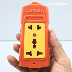 Ổ cắm điện 2 lỗ 6000W KHÔNG KÈM DÂY (Tự đấu dây) 2S-6000W SOPOKA