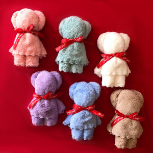 Bear Towel Favour Gift for Wedding Moon Birthday Activities Guest Childrens Birthday Event Gift Box Logo Present