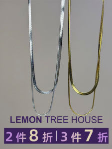 Titanium Steel Snake Bone Double Layer Minimalist Cool Girl Choker Necklace Womens Fashion Jewelry Sweet And Cool Style