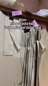 Pola Instan Setelan Baju Lengan Setali Kancing Depan Anak