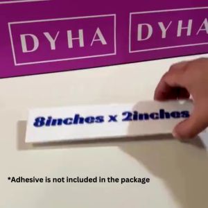 Clear Acrylic Wall Name Plate Holder [2" x 8"  2"x6" 2"x5 2"x4" etc.] Office Name Sign Shelf sign