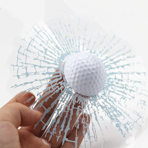 3D Simulation Golf/Baseball Break Glass Car Window Sticker Prank Tricky Creative Funny Auto Car Styling Ball Hits Cars Body