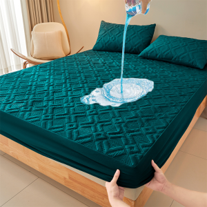 Super Waterproof Quilted Mattress Cover Twin Full King Queen Size Anti-mite Air-Permeable Bed Pad Cover Not Including Pillowcase