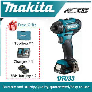 【Original facturer/Warranty 1 years】Makita DF033 Household wireless lithium electric drill roller charging diamond screw knife