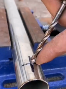 Bút Định Vị Đục Lỗ Tự Động Cầm Tay Chống Trượt Bằng Thép Lò Xo Cho Chế Tác Gỗ - 063
