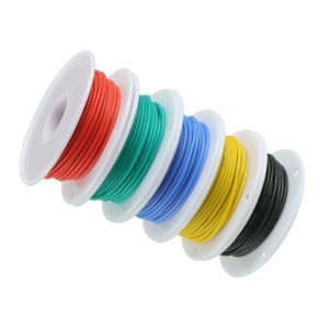 22/24/26/28AWG Silicone Electrical Wire 3/5 meter/ 9.8/16.4ft- Soft Flexible Tin-Copper Wire High Temperature Resistant