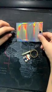 UMI 100pcs Colorful Flash Laser Gift Ziplock Bag Card Pvc Plastic Jewelry Packaging Sealed Storage Plastik Pocket Beg 镭射自封袋