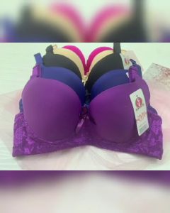 34 / 75 - 40 / 90 BAJU DALAM WANITA 3/4 BERCORAK LACE ADA DAWAI